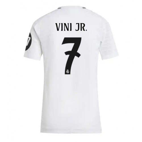 Fotballdrakt Dame Real Madrid Vinicius Junior #7 Hjemmedrakt 2024-25 Kortermet